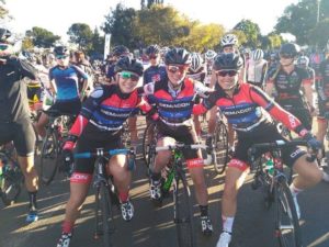 Team Demacon's Kim le Court (left) won the elite women's race of the 100 Cycle Challenge. Photo: 100 Cycle Challenge