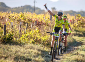 Riders in action stage one Gravel & Grape Extreme 3-day