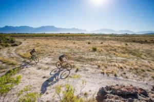 Riders taking flat terrain during stage two of the Gravel & Grape Extreme 3-day. Photo: Chris Hitchcock