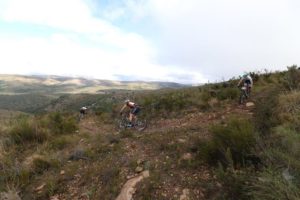 Riders taking on a rocky descent during stage two of the Great Zuurberg Trek. Photo: Shayne Minott