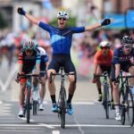 Harry Tanfield pictured winning stage one of the Tour de Yorkshire yesterday. Photo: SWpix.com