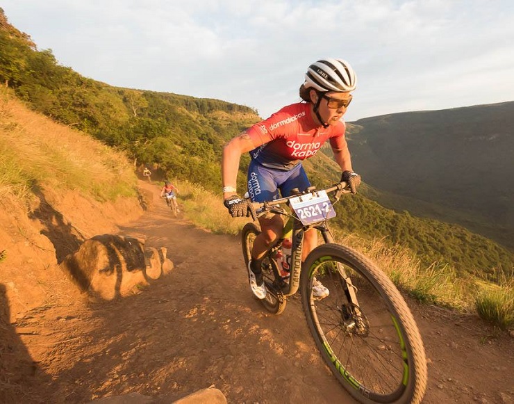 Samantha Sanders (front) and Amy McDougall won their first sani2c title