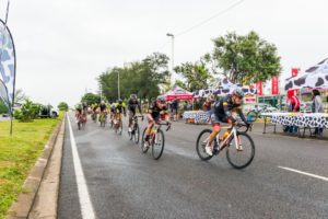 Riders pass a waterpoint during this year's Tour Durban