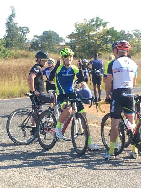 Tristan Cuthbert won the men's feature race at the Plot Opskop in Rooiwal today