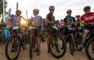 Riders line up at the start of day three of sani2c Adventure.