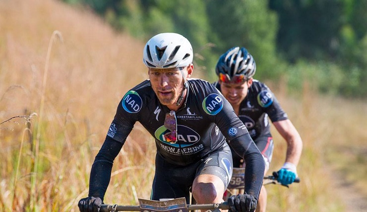 Barend Burger and Gawie Combrinck on day one of the sani2c Race