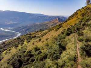Beautiful mountains were the backdrop for riders on day two of sani2c Trail.