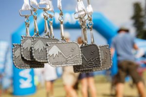 Medals that riders receive on the final day of the sani2c Trail