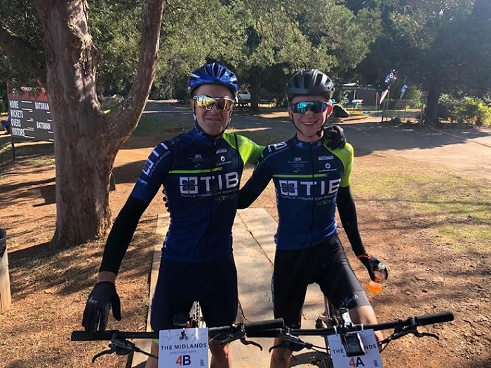 Andrew Hill (left) and Henry Liebenberg won day one of The Midlands MTB Stage Race
