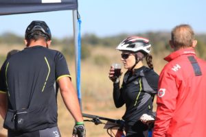 Refuelling at a waterpoint on day two of the Liberty Waterberg Encounter