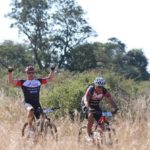 Rider displaying elation and enjoyment during stage three of the Waterberg MTB Encounter. Photo: Gerrie Kriel / Twin Productions SA