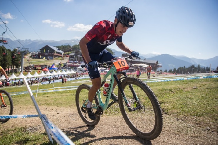 Cycling at an altitude of about 2000m above sea level, Team Spur's Alan Hatherly finished eighth in the men's under-23 race at the UCI Mountain Bike World Cup in Vallnord. Photo: Michal Cerveny
