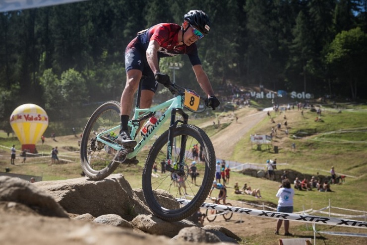 South Africa's Alan Hatherly finished eighth in the men's under-23 race in the UCI Mountain Bike World Cup in Vallnord, Andorra, today. Photo: Michal Cerveny