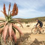 Rider taking on a dry, desert-like descent during the Around the Pot 100 Miler. Photo: Oakpics
