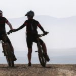 Riders stopping and appreciating a good view during the Around the Pot 100 Miler. Photo: Oakpics