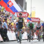 A well-timed attack late in the final sprint enabled Dylan Groenewegen to take the spoils on the 231km seventh stage of the Tour de France in Chartres today. Photo: ASO/Pauline Ballet