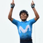 Movistar's Nairo Quintana soloed to victory atop the Col de Portet in stage 17 of the Tour de France today. Photo: ASO/Alex Broadway