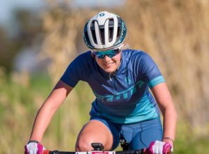 Women's winner Janice Venter in action during the Trailseeker Series event. Photo: Henk Neuhoff Photography
