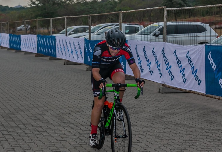 Team Demacon's Kim le Court (pictured) was delighted to rack up yet another victory in a season full of successes after winning the 103km Cycle4Cansa Road Classic yesterday. Photo: Memories 4 U Photography
