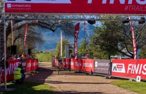 Matthys Beukes doing a wheelie moments before winning the Trailseeker Series event. Photo: Henk Neuhoff Photography
