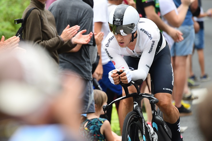 Team Sky's Michal Kwiatkowski claimed his second straight win when he sprinted to victory on stage five of the Tour de Pologne yesterday. Photo: ASO/Alex Broadway