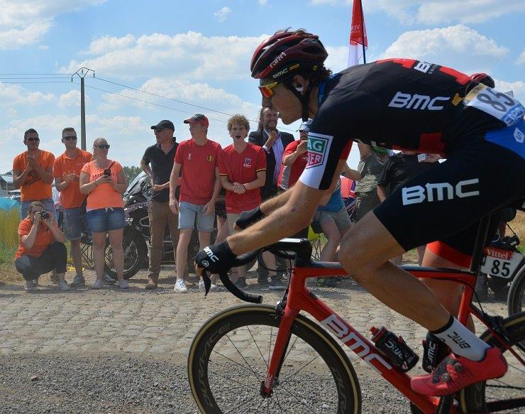 BMC Racing's Stefan Küng won the 12.7km individual time-trial on the second stage of the BinckBank Tour in Venray today. Photo: Photo credits