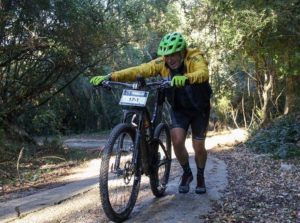 For some riders it was easier to push their bikes up certain climbs during the Storms River Traverse. Photo: ZCMC