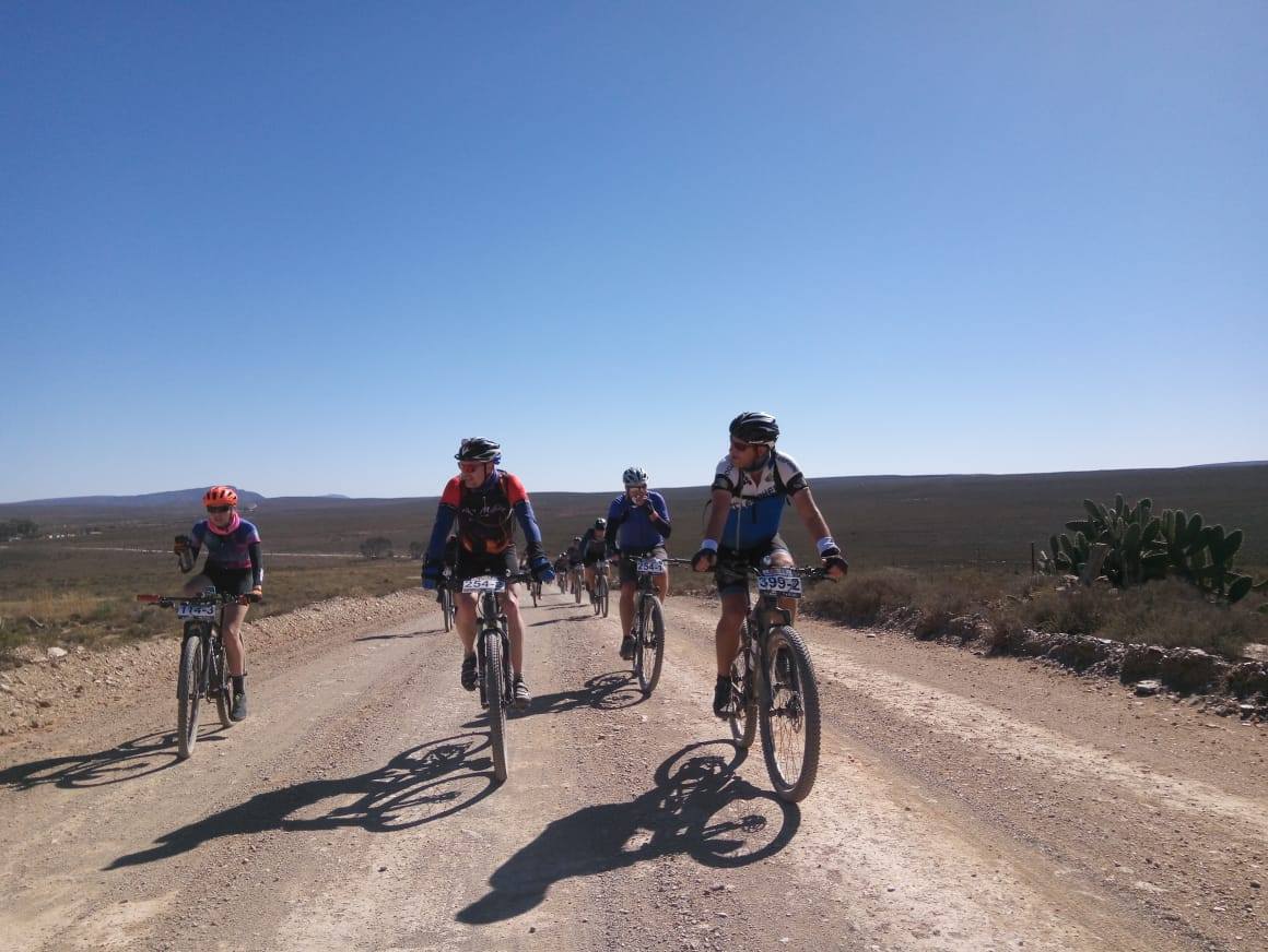 Mountain bikers in action during the Trans Baviaans