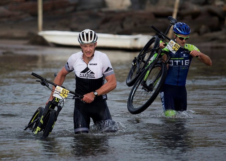Andrew Hill (right) and Warren Price claimed victory on the second stage of the Imana Wild Ride today. Photo: jonivins.com Photography