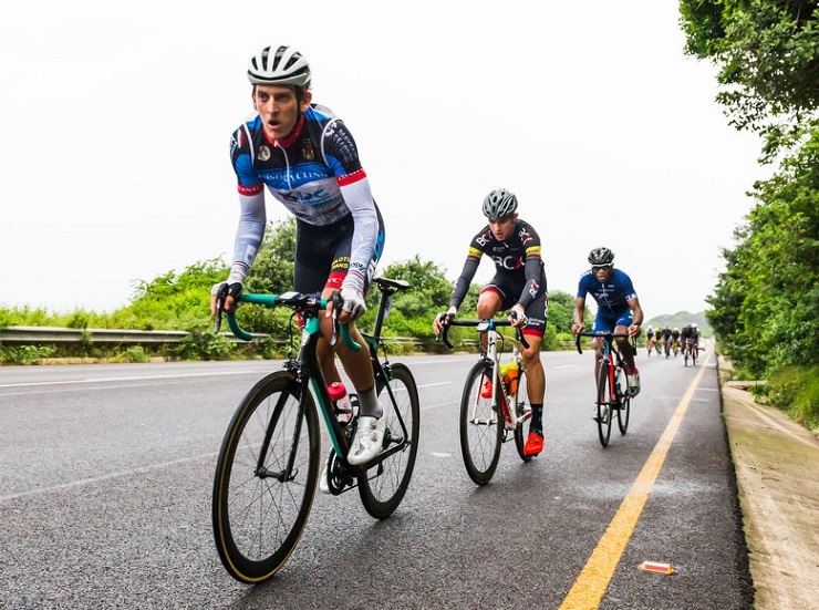 Calvin Beneke (front) is "hungry" to get a top result at the Tour de Windhoek, which starts in Namibia tomorrow, despite having recently been ill. Photo: Anthony Grote Photography