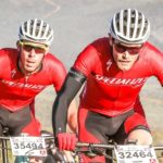Race winner Craig Boyes (left) and Waylon Woolcock, who finished third, on their way to completing the Karoo to Coast. Photo: oakpics.com