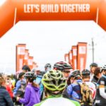 Riders pictured at the race village before the start of stage three in the Dr Evil Classic. Photo: oakpics.com