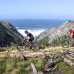 Riders were spoiled with a spectacular view of the coastline during stage three of the Dr Evil Classic. Photo: oakpics.com