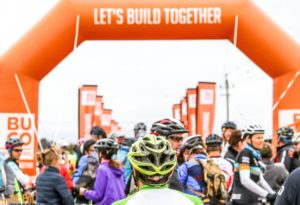 Riders pictured at the race village before the start of stage three in the Dr Evil Classic. Photo: oakpics.com