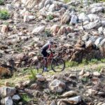 A rider moving up a rocky ascent during stage three of the Dr Evil Classic. Photo: oakpics.com