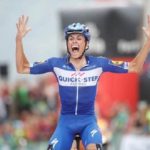 Quick-Step Floors' Enric Mas narrowly claimed victory on the penultimate stage of the Vuelta a Espana atop Coll de la Gallina today. Photo: Unipublic/Luis Ángel Gómez