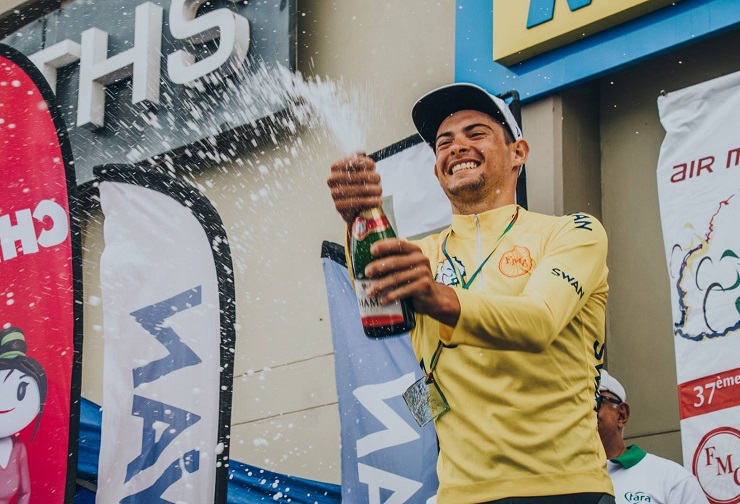 Gustav Basson of ProTouch lauded his team's efforts which contributed to him claiming the six-day Tour de Maurice title in Mauritius yesterday. Photo: Daphney Dupre/Tour de Maurice
