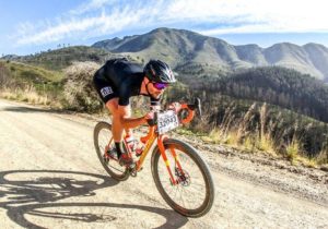 A rider coasting down a descent during the Karoo to Coast. Photo: oakpics.com