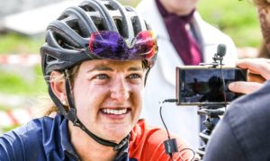 Nicky Giliomee was all smiles after finishing second in the women's race at the Karoo to Coast. Photo: oakpics.com