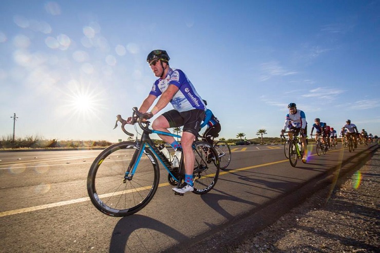 Jarrod van den Heever and Christelle Hattingh won the respective men's and women's 78km feature of the West Coast Express today. Photo: facebook.com/westcoastexpressfunride