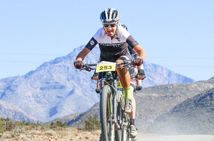 Nicol Carstens and Yolande de Villiers (pictured) won the respective men's and women's 85km race of the 7weekspoort MTB Challenge today. Photo: oakpics.com