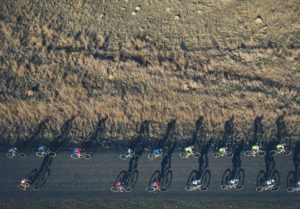 A bird's eye-view of riders in action during stage three of the Berg and Bush 'Descent'. Photo: Em Gatland/Nikon