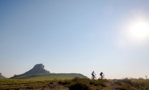 Riders also went over flat plains during stage one of the Berg and Bush 'Great Trek'. Photo: Em Gatland