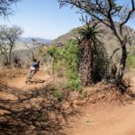 A rider swerving down a bend during stage three of the Berg and Bush 'Great Trek'. Photo: Em Gatland