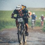 A rider moving through wet and muddy jeep tracks during stage one of the Berg and Bush 'Great Trek'. Photo: Em Gatland