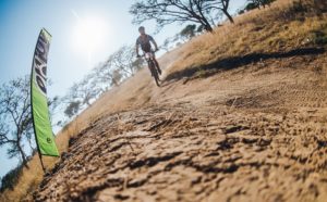 A rider taking on a bend over a hard and dry section during stage two of the Berg and Bush 'Great Trek'. Photo: Em Gatland