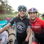 Jennie Stenerhag (left) and Mariske Strauss all smiles before the start of the Wines2Whales Chardonnay. Photo: Greg Beadle
