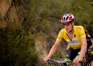 Philip Buys and Matthys Beukes (pictured) won the 97km fifth stage of the Cape Pioneer Trek in Oudtshoorn today. Photo: Carli Smith