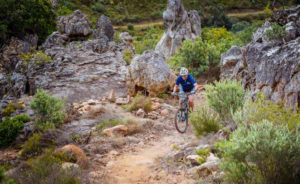The U MTB Stage Race prologue rider action