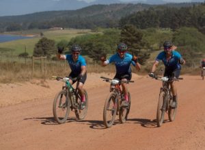 Riders moving along an ascending gravel road section during stage three of the Wines2Whales Chardonnay. Photo: Greg Beadle